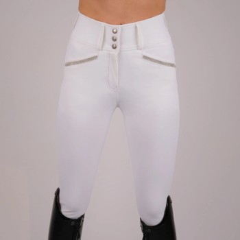 Ridebukser Montar Emery Dame str 44 Hvid