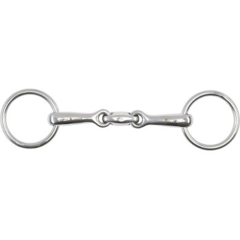 Tre-delt Lock-bid med løse ringe 10,5 cm Horseguard