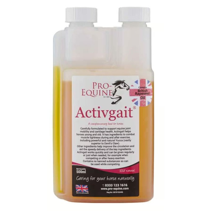Activgait 0,5 liter - Tilskud til led og muskler til hest 500ml