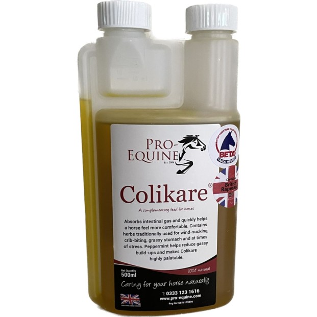 Colikare 500 ml - Tilskud mod gas i tarmene til hest Colikare 500 ml - Tilskud mod gas i tarmene til hest