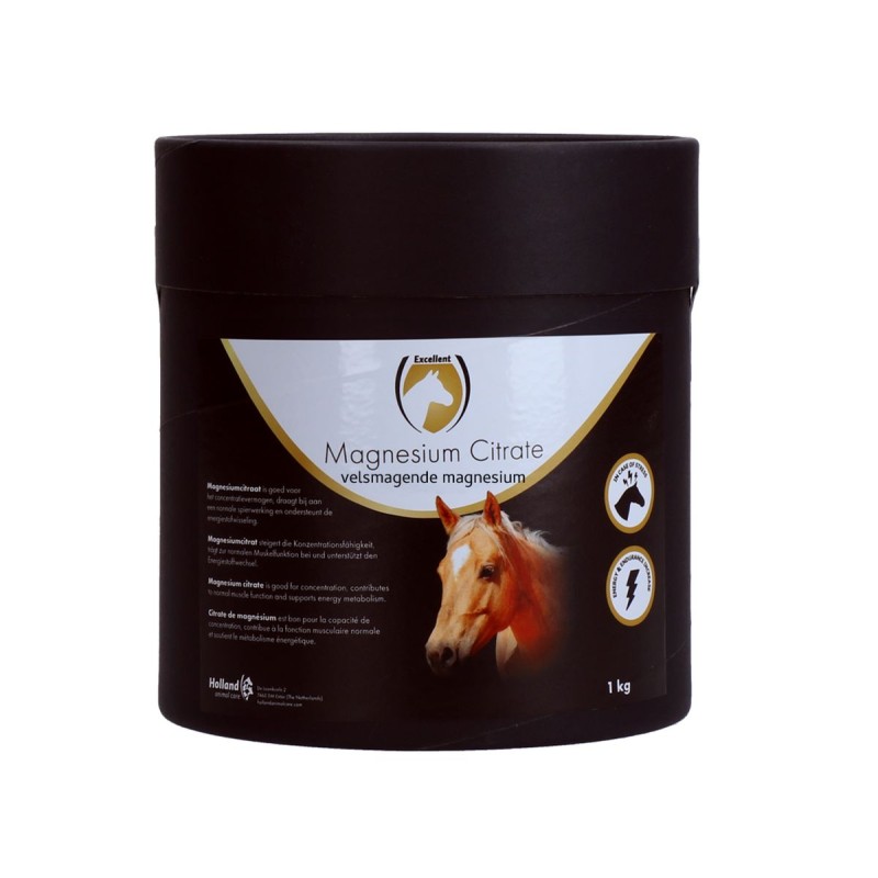 Velsmagende Magnesium Citrat 1kg - mod stress og muskelspændinger - Excellent Horse