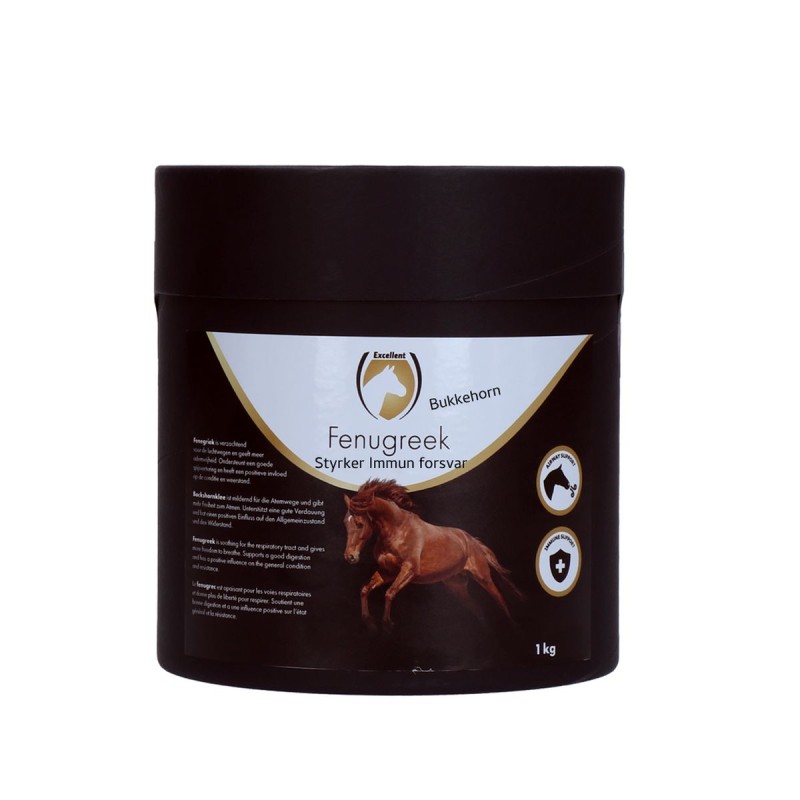 Bukkehorn 1 kg - Styrker immunforsvar, fordøjelsen og vejrtrækningen - Excellent Horse Urter