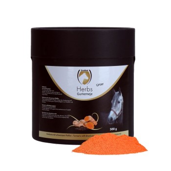 Gurkemeje med sort peber 500 gram Excellent Horse Urter