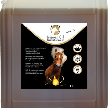 Hørfrøolie til hest 5 liter til sund hud pels og fordøjelse Excellent Horse Hørfrøolie til hest 5 liter til sund hud pels og fordøjelse Excellent Horse