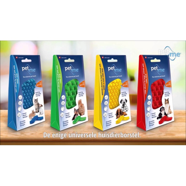 Kattehårbørste Langt hår Grøn Pet Me