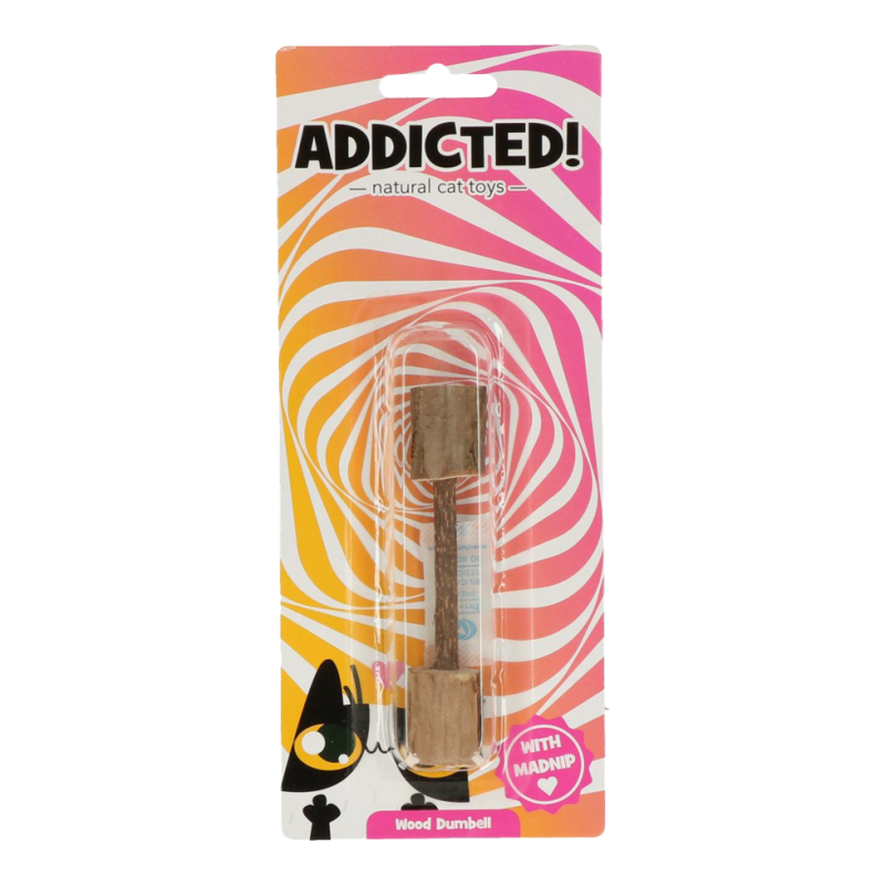 Addicted! træ legetøj Håndvægt kattelegetøj Addicted! træ legetøj Håndvægt kattelegetøj