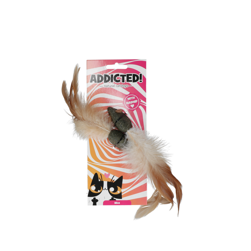 Addicted! Mus med fjer kattelegetøj Addicted! Mus med fjer kattelegetøj