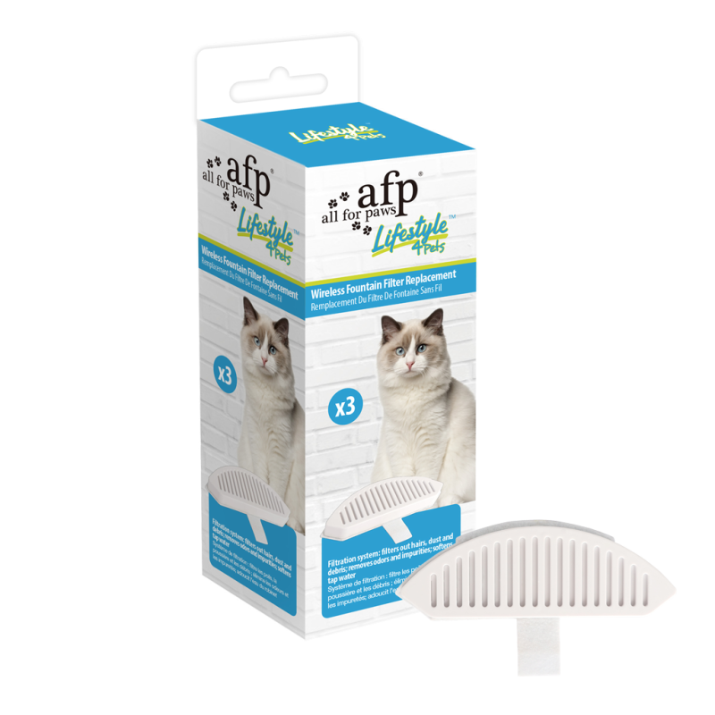 AFP Lifestyle 4 Pets trådløst reservefilter til fontæne, 3-pak AFP Lifestyle 4 Pets trådløst reservefilter til fontæne, 3-pak