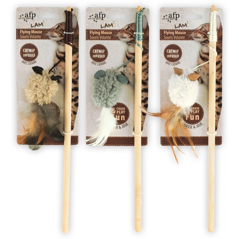 Kattelegetøj AFP Lammeuld - Flyvende mus