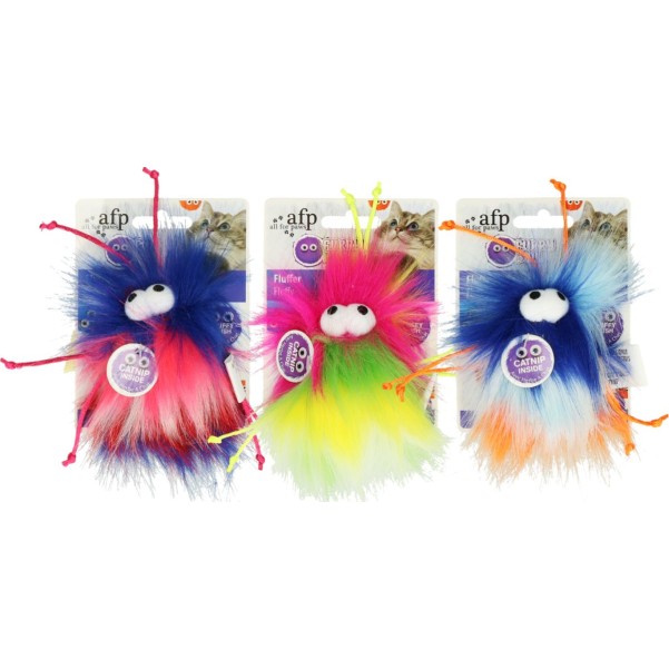 Pelsagtig bold - Flufferrød Kattelegetøj AFP