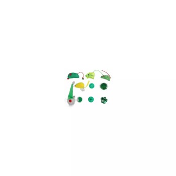 AFP Glædelig Jul Gavesok Grøn med legetøj til kat AFP Glædelig Jul Gavesok Grøn med legetøj til kat