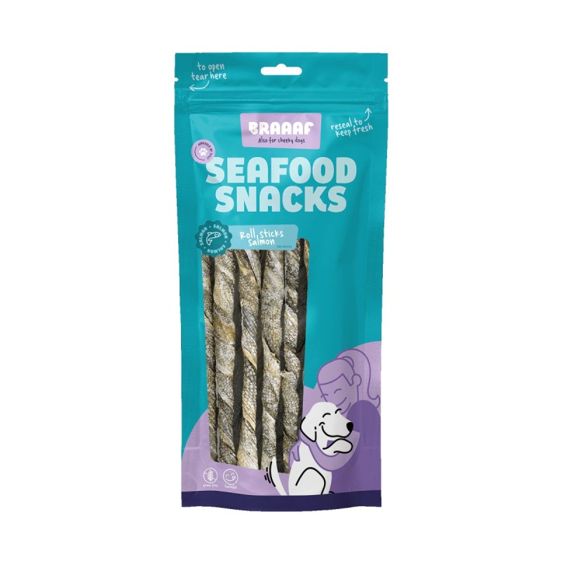 Fisk og skaldyr snack Kornfri hundegodbidder Braaf