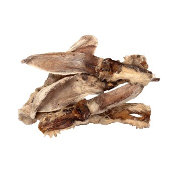 Slagtersnacks Kaninører Med Hår 80 g  Kornfri hundegodbidder Braaf