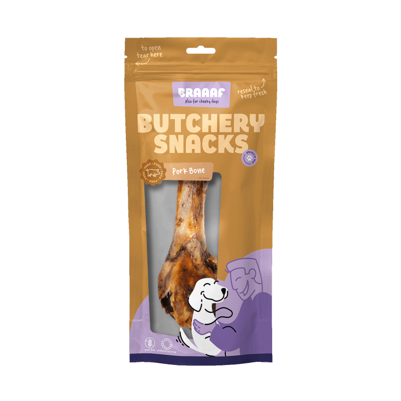 Braaaf Slagtersnacks med svineben 1 stk. Braaaf Slagtersnacks med svineben 1 stk.