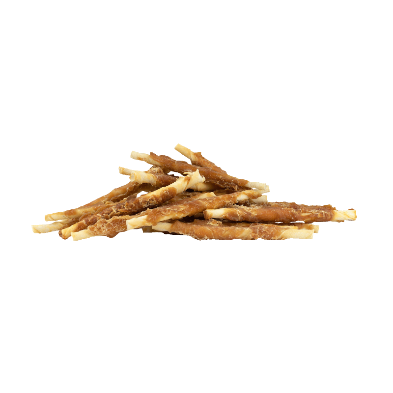 Braaaf Rawhide Roll Sticks Kylling - 30 stk Braaaf Rawhide Roll Sticks Kylling - 30 stk