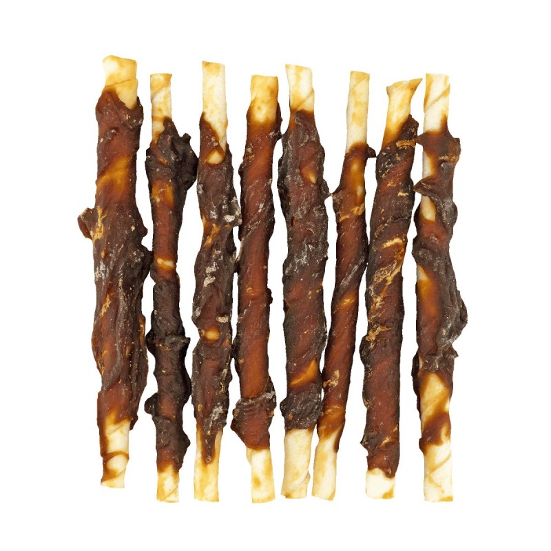 Rawhide Roll Sticks And - 8 stk Kornfri hundegodbidder Braaf Rawhide Roll Sticks And - 8 stk Kornfri hundegodbidder Braaf