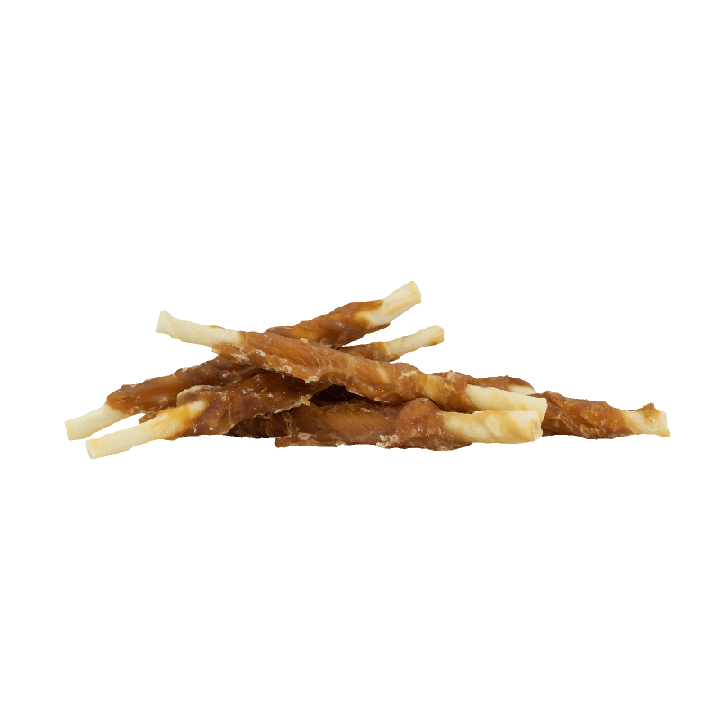 Braaaf Rawhide Roll Sticks Kylling - 8 stk Braaaf Rawhide Roll Sticks Kylling - 8 stk