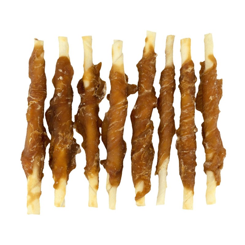 Rawhide Roll Sticks Kylling - 8 stk Kornfri hundegodbidder Braaf Rawhide Roll Sticks Kylling - 8 stk Kornfri hundegodbidder Braaf