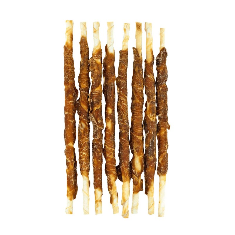 Rawhide Twister Kylling (8 stk.) - 25 cm  Kornfri hundegodbidder Braaf