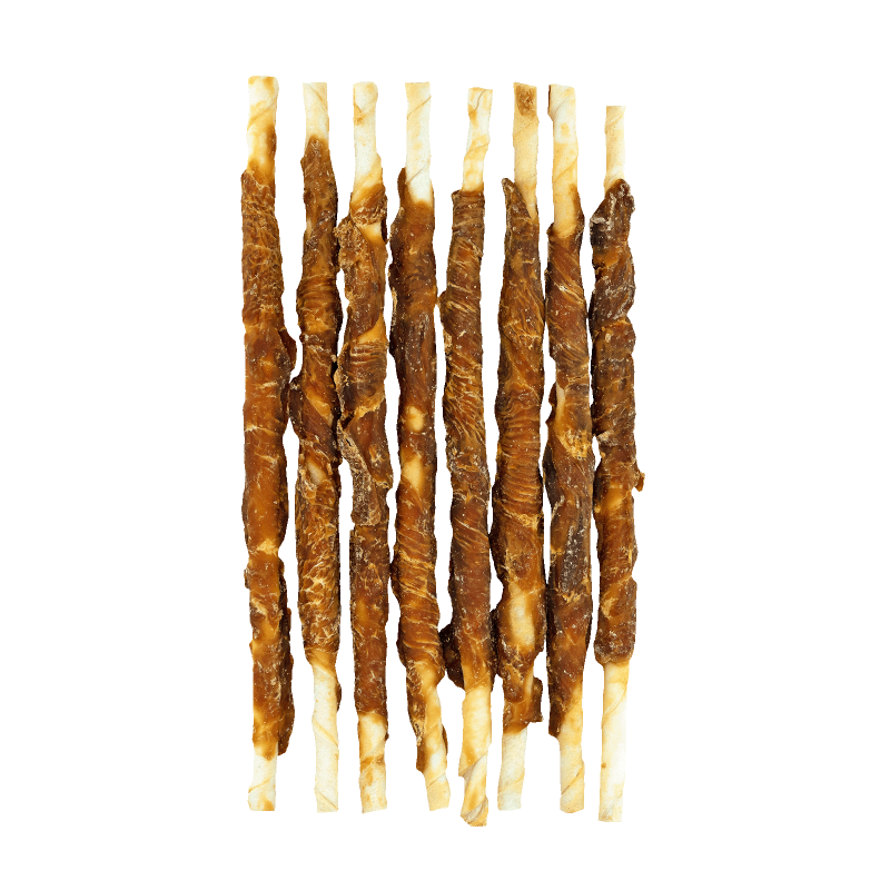 Braaaf Rawhide Twister Kylling (8 stk.) - 25 cm Braaaf Rawhide Twister Kylling (8 stk.) - 25 cm
