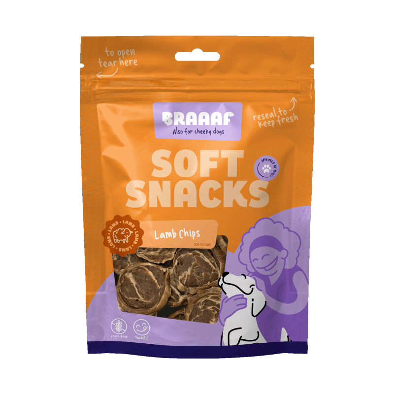 Braaaf Bløde snackchips - Lam Braaaf Bløde snackchips - Lam