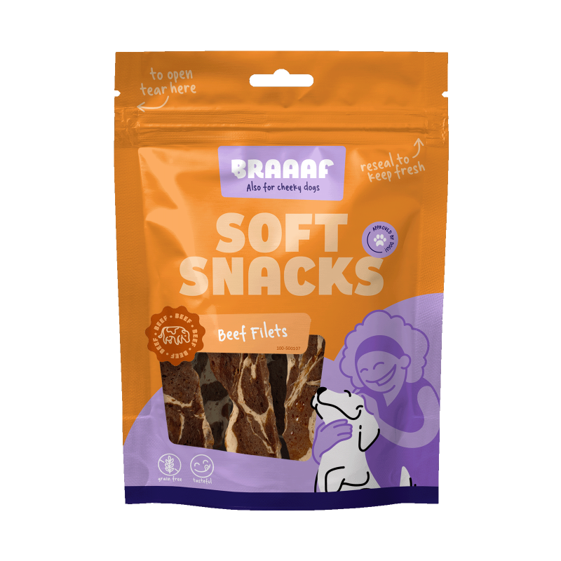 Braaaf Blød snackfilet - Oksekød Braaaf Blød snackfilet - Oksekød