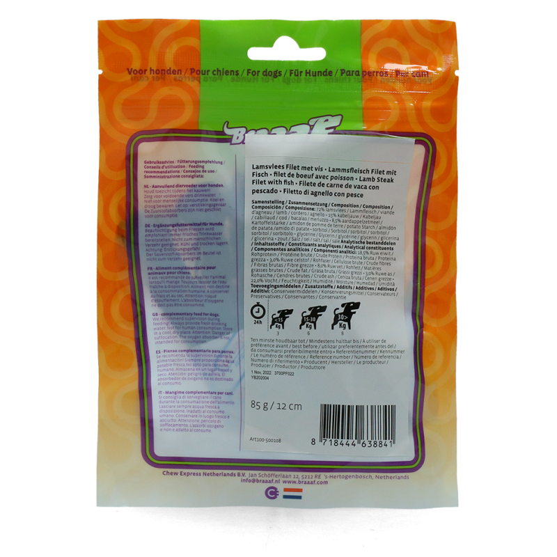Braaaf Blød snackfilet - Lam Braaaf Blød snackfilet - Lam