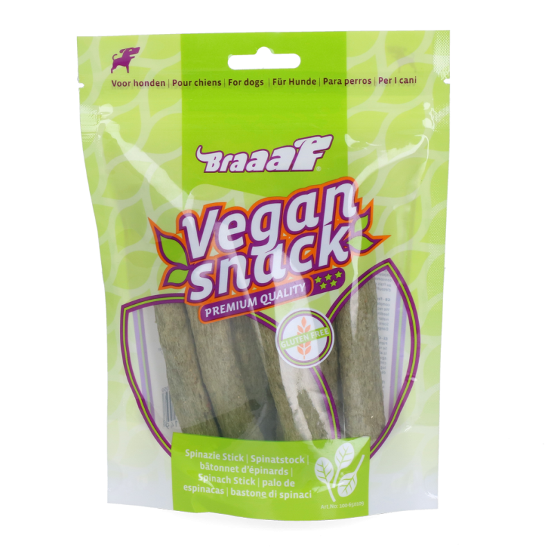 Vegansk snackspinatpind - Glutenfri Braaaf Hundegodbidder Vegansk snackspinatpind - Glutenfri Braaaf Hundegodbidder