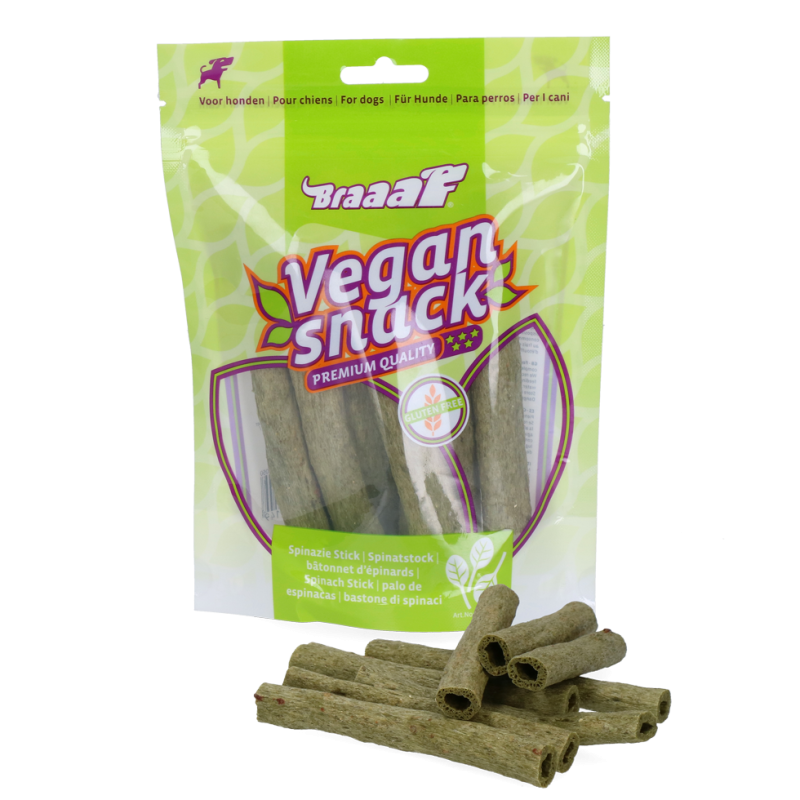 Vegansk snackspinatpind - Glutenfri Braaaf Hundegodbidder Vegansk snackspinatpind - Glutenfri Braaaf Hundegodbidder