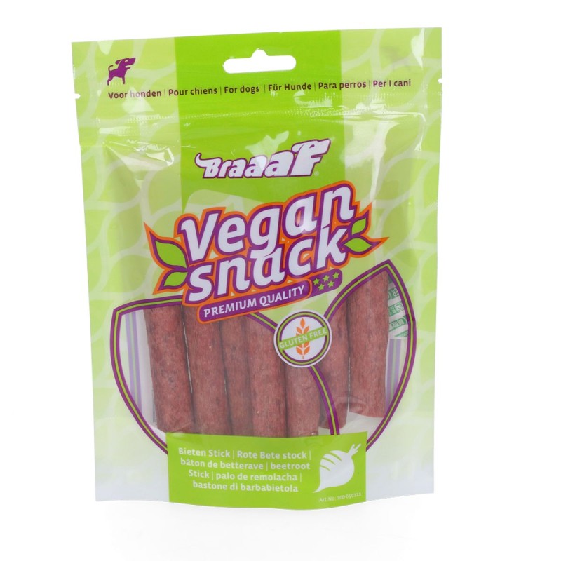 Vegansk snack-rødbedestang - Glutenfri Braaaf Hundegodbidder Vegansk snack-rødbedestang - Glutenfri Braaaf Hundegodbidder
