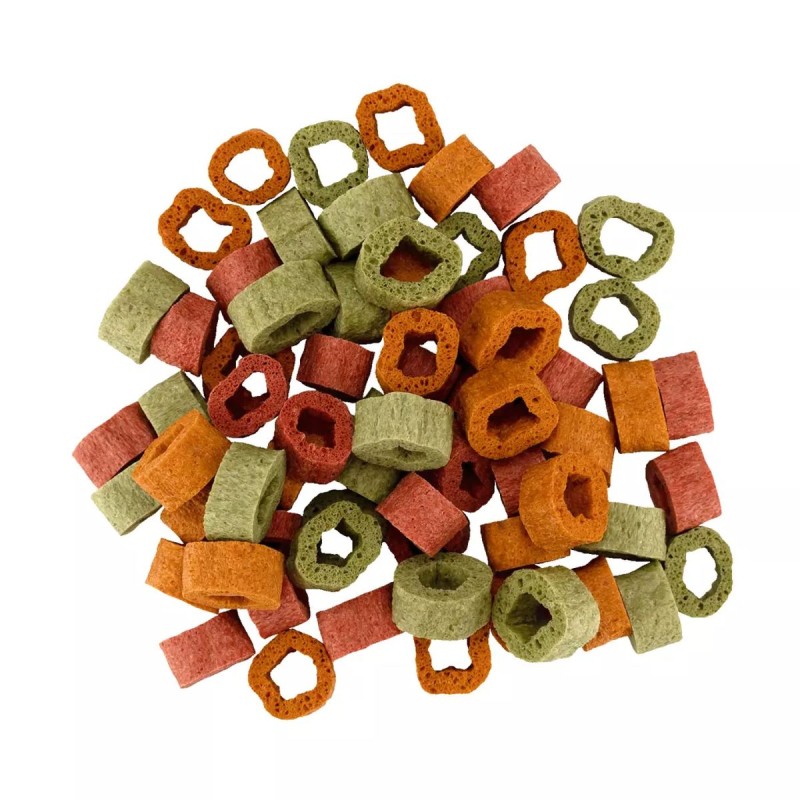 Braaaf Vegansk snack blandede ringe spinat græskar rødbeder - 1 cm Braaaf Vegansk snack blandede ringe spinat græskar rødbeder - 1 cm