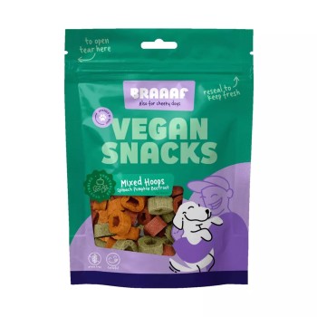 Braaaf Vegansk snack blandede ringe spinat græskar rødbeder - 1 cm