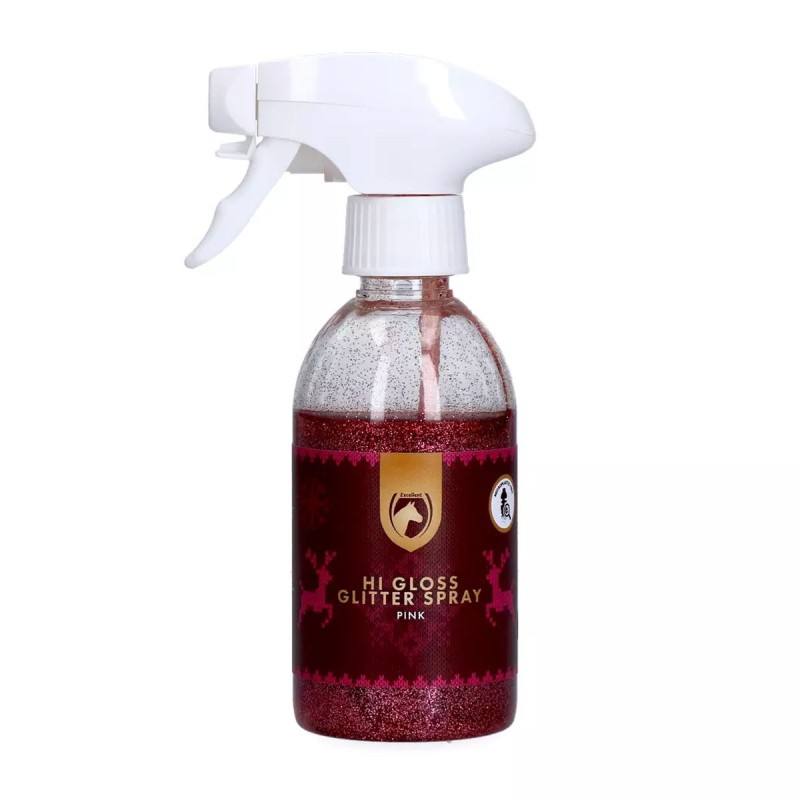 Excellent Horse Christmas Hi Gloss Glitter Spray Pink 250 ml