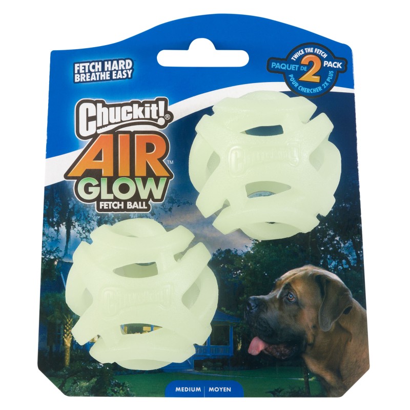 Chuckit! Air Glow apportbold M (2-pak) Chuckit! Air Glow apportbold M (2-pak)