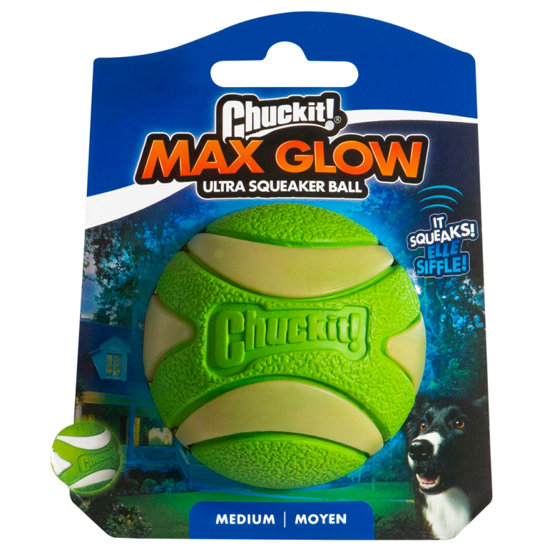 Chuckit! Max Glow Ultra Squeaker Ball M Chuckit! Max Glow Ultra Squeaker Ball M