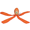 Dog Comets Alien Octo M Orange Dog Comets Alien Octo M Orange