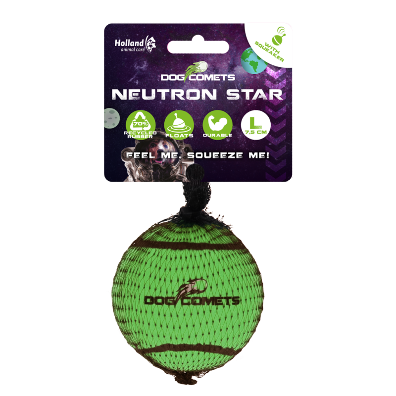 Dog Comets Neutron Star Tennisbold Med Pibelyd L Grøn Dog Comets Neutron Star Tennisbold Med Pibelyd L Grøn