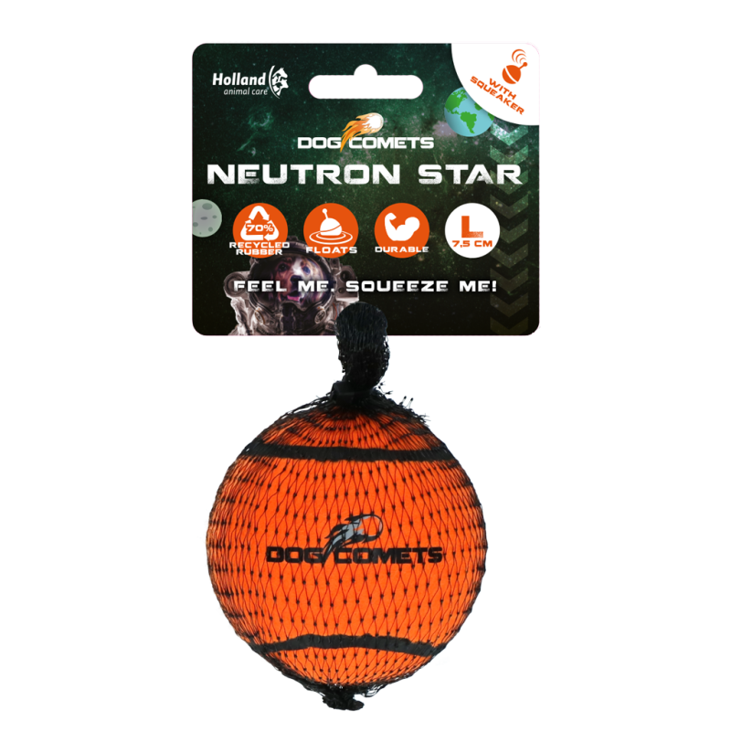 Dog Comets Neutron Star Tennisbold Med Pibelyd L Orange Dog Comets Neutron Star Tennisbold Med Pibelyd L Orange
