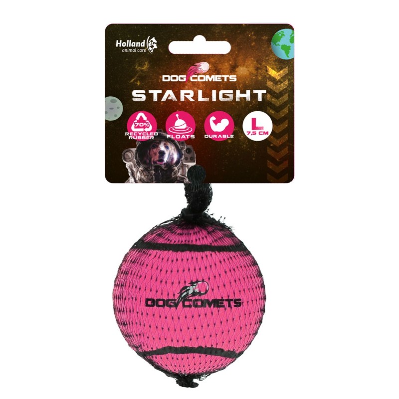 Starlight Tennisbold L Pink hundelegetøj Comets