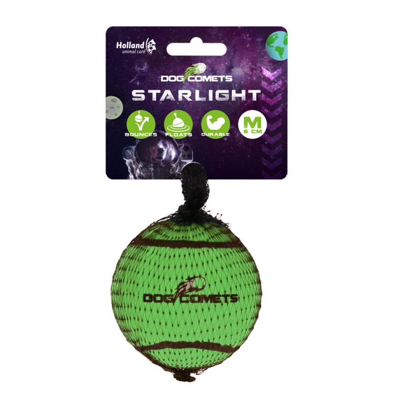 Dog Comets Starlight Tennisbold M Grøn Dog Comets Starlight Tennisbold M Grøn