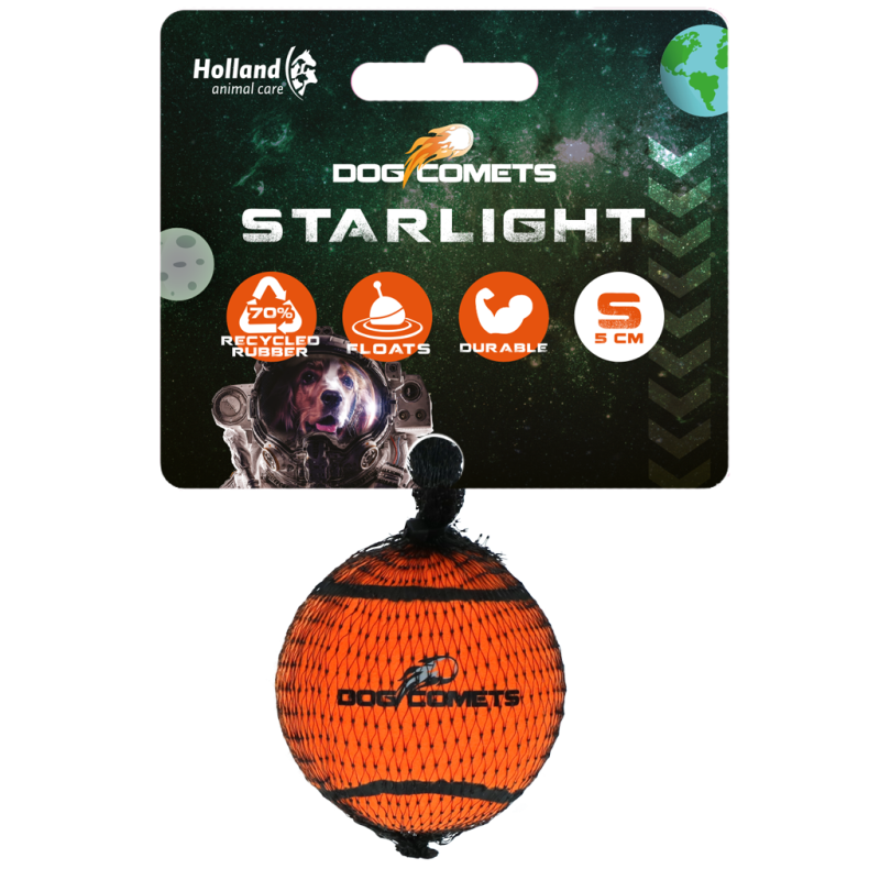 Dog Comets Starlight Tennisbold S Orange Dog Comets Starlight Tennisbold S Orange