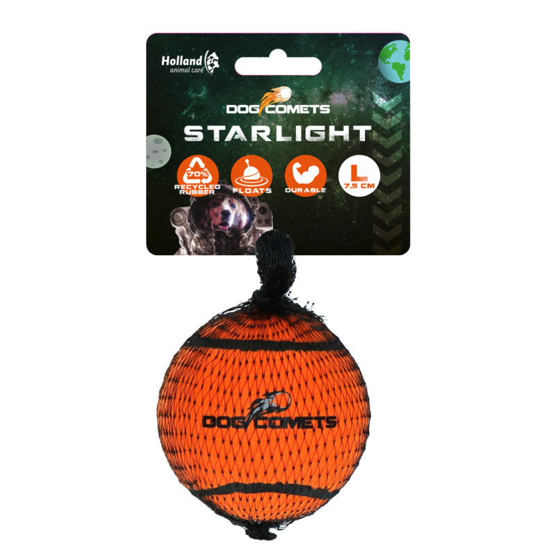 Dog Comets Starlight Tennisbold L Orange Dog Comets Starlight Tennisbold L Orange