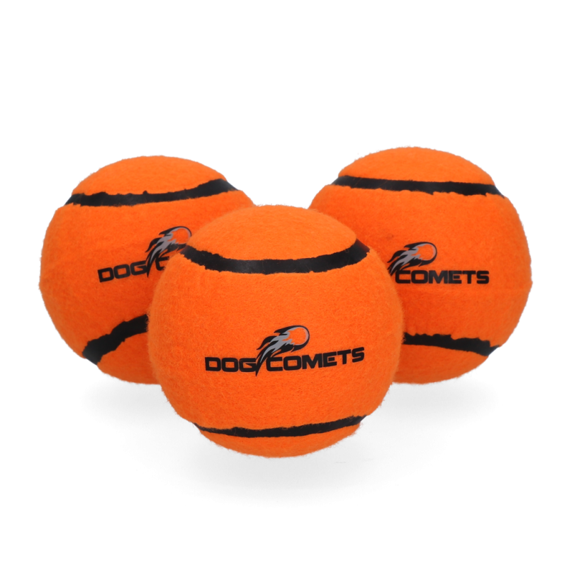 Dog Comets Starlight Tennisbold M Orange (3-pak) Dog Comets Starlight Tennisbold M Orange (3-pak)