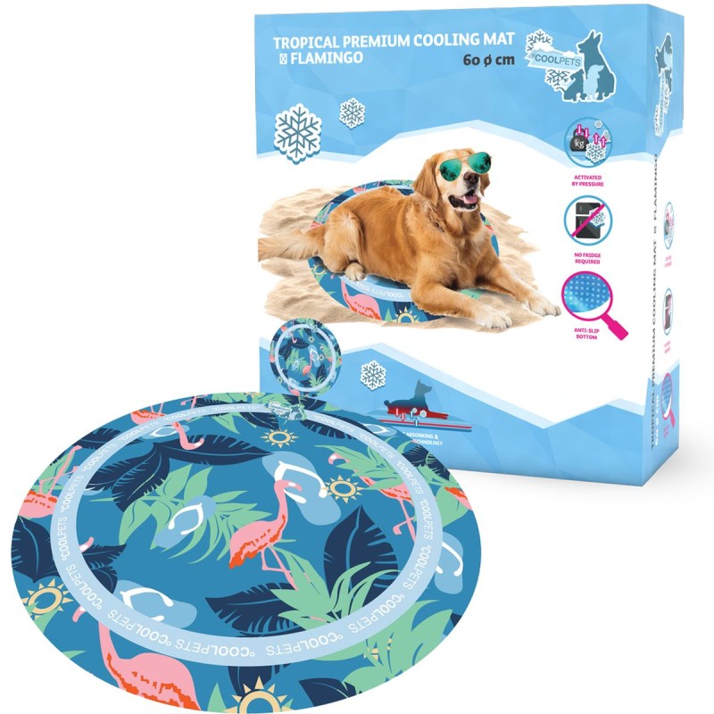 CoolPets Tropical Premium Kølemåtte Flamingo CoolPets Tropical Premium Kølemåtte Flamingo