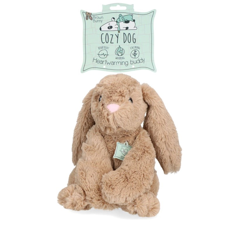 Kanin Brun med hjertelyd, varme og beroligende lavendel Cozy Dog