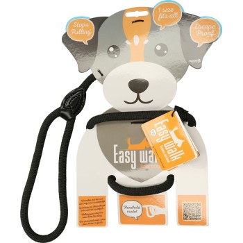 Snor og halsbånd Håndholdt sort Easy Walk