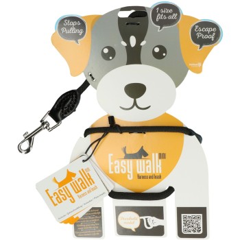 Snor og halsbånd Skuldermodel Sort - Mini L2cm Easy Walk