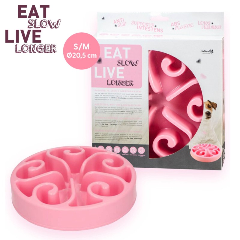 Eat Slow Live Longer Original lyserød S Eat Slow Live Longer Original lyserød S