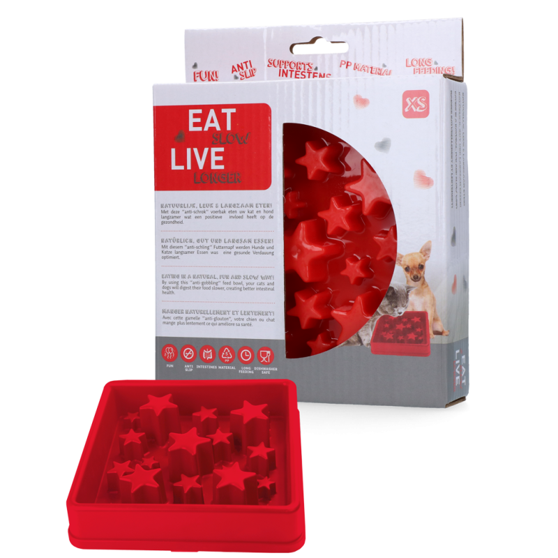 Eat Slow Live Longer Stjernerød XS Eat Slow Live Longer Stjernerød XS