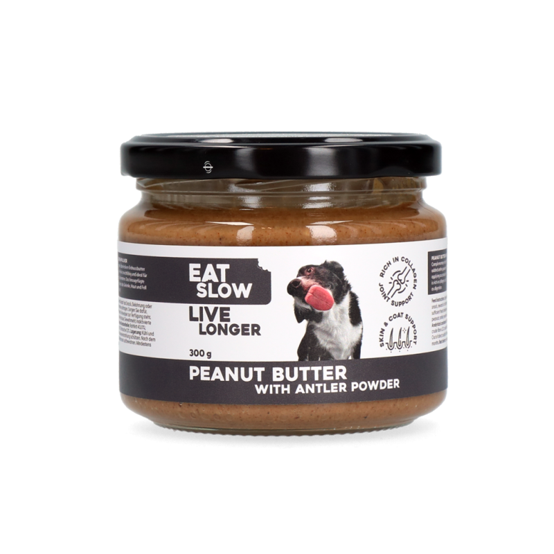 Eat Slow Live Longer Jordnøddesmør med gevirpulver 300 g Eat Slow Live Longer Jordnøddesmør med gevirpulver 300 g